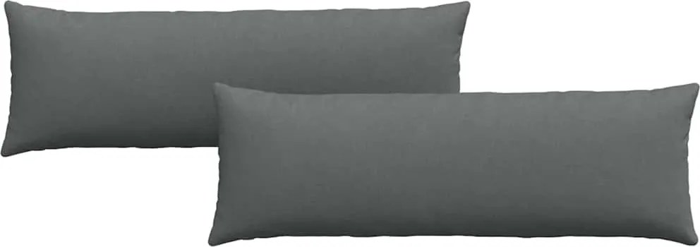 vidaXL Perne pentru canapea 2 pcs Gri închis 120 x 40 cm țesătură