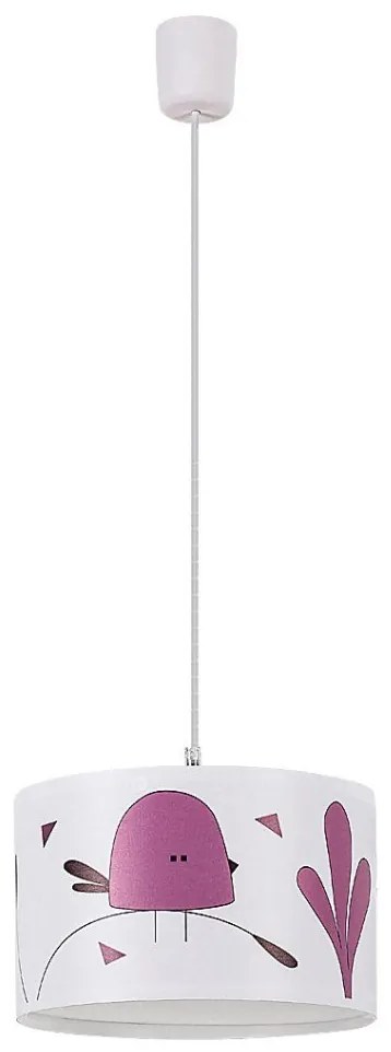 Lustra camera copii motiv pasare mov Fowly