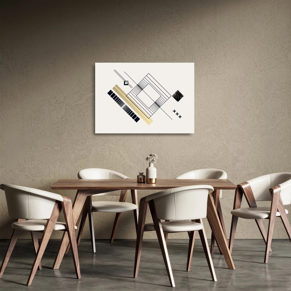 Tablou pe sticlă - Forme geometrice N⁰6 (70x50 cm)