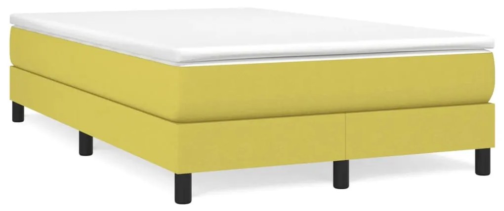 3120507 vidaXL Cadru de pat box spring, verde, 120x200 cm, textil