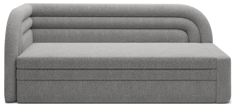 Canapea gri extensibilă/cu spațiu de depozitare cu tapițerie din țesătură bouclé cu colț pe partea stângă 223 cm Fabillo – ELTAP