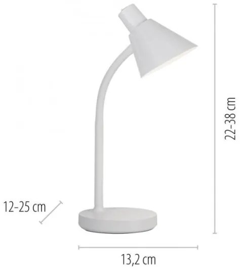 JUST LIGHT. 11248-16 - Lampă de birou LED flexibilă PIXIE, 4,5 W, 230 V, albă
