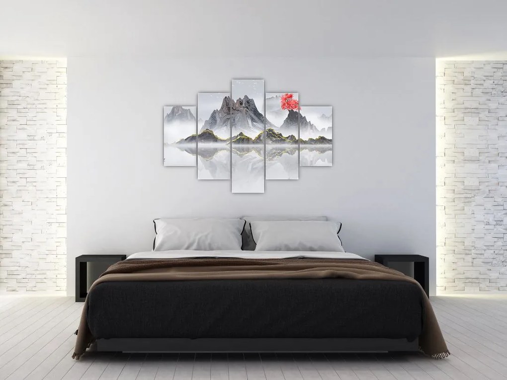 Tablou - Munții în ceață (150x105 cm)