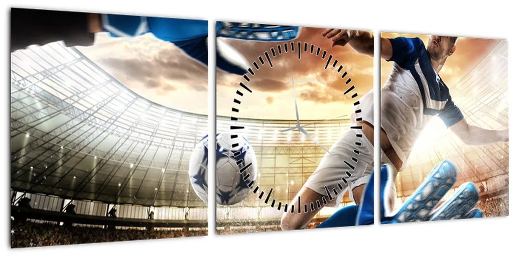 Tablou - Fotbalist (cu ceas) (90x30 cm)