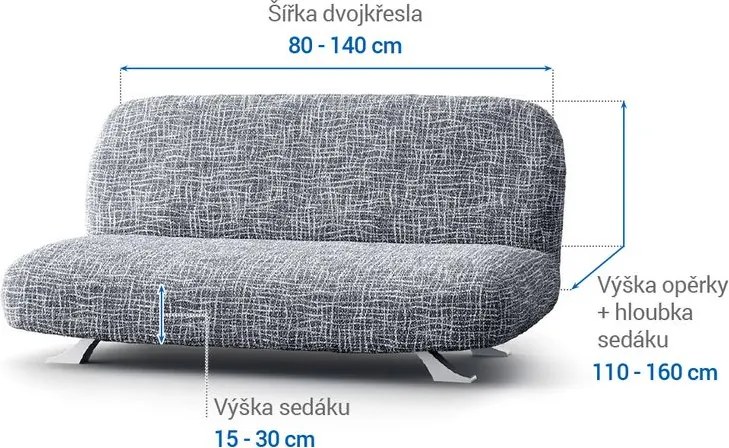 Gaico Huse cu două elastice GRAFITI NOU antracit 2fotoliu cu manere de lemn (l. 80 -140 cm)