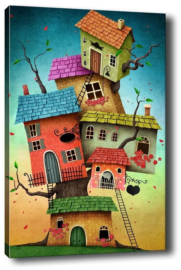 Tablou Tablo Center Tree Houses, 40 x 60 cm