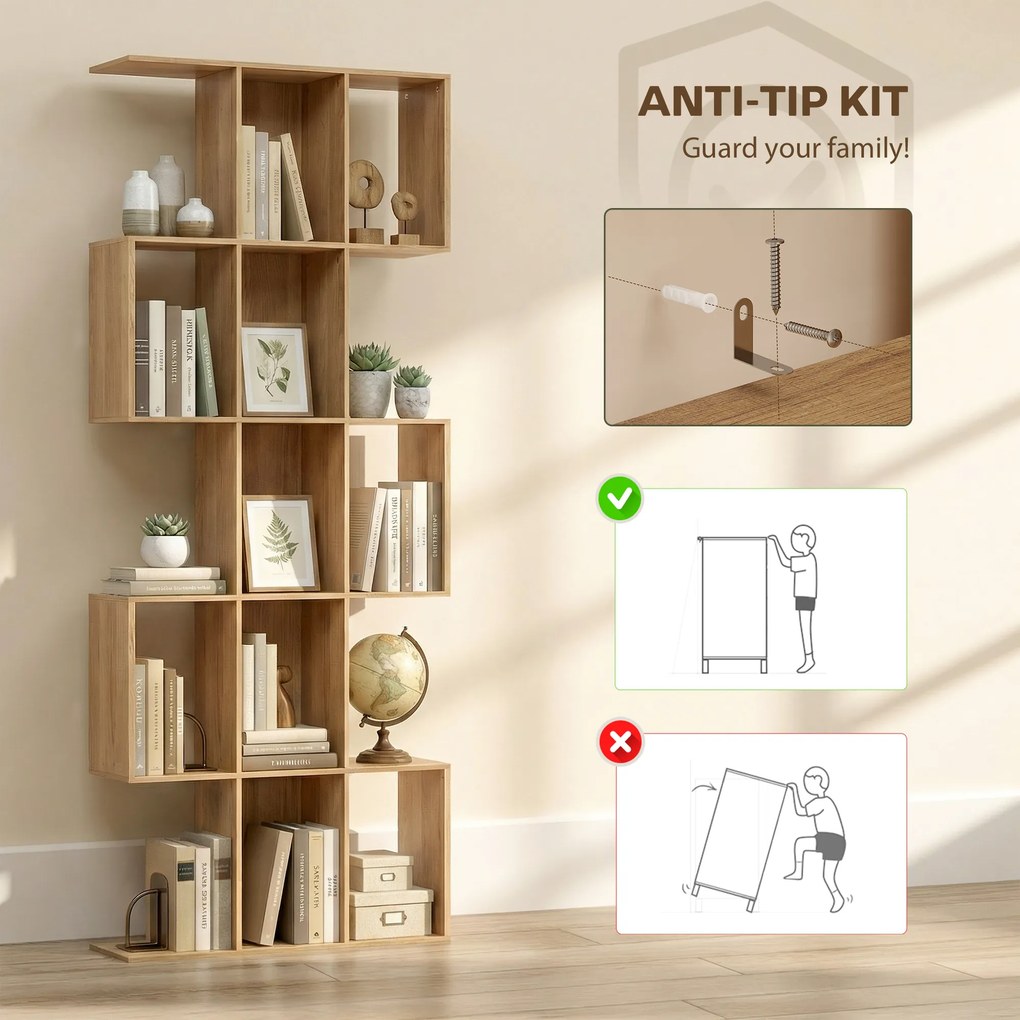 HOMCOM Divizor elegant cu design zigzag | Aosom Romania