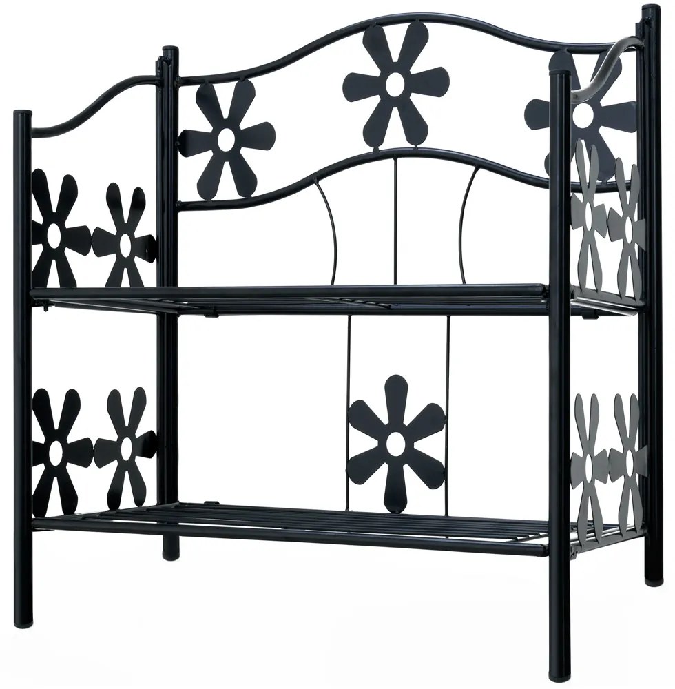 Deuba Raft metalic cu model de flori - 60x30x50 cm