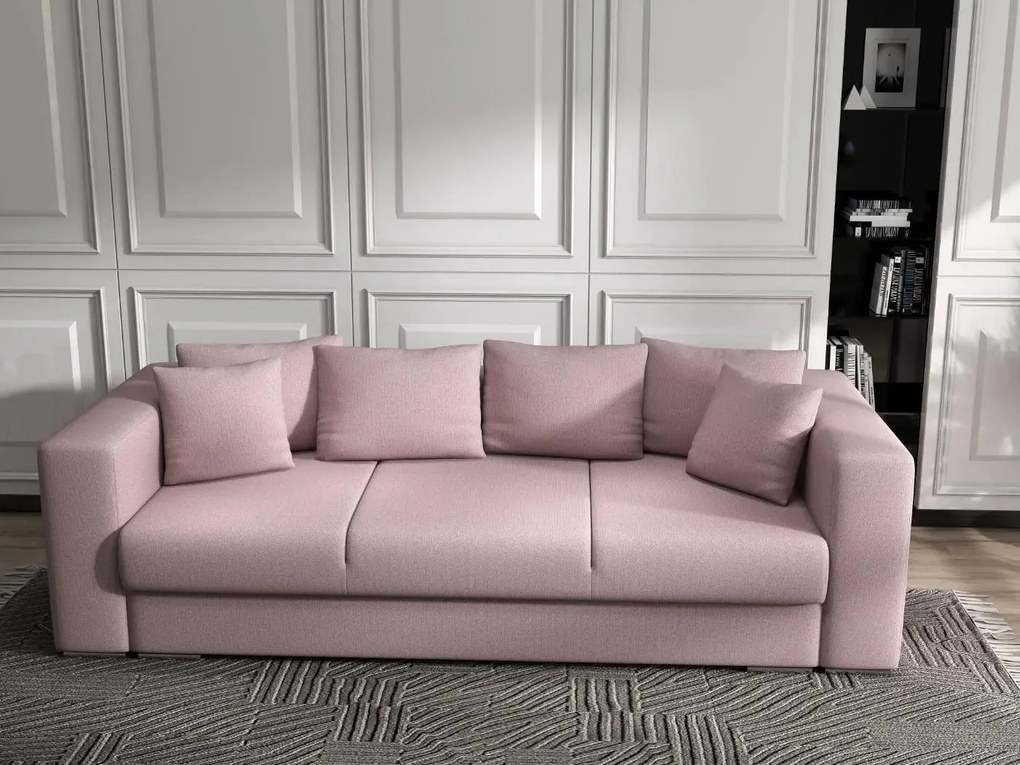 Canapea extensibilă dumonde cu ladă de depozitare si sezut confortabil din spuma high-density, Gloria Enjoy Flamingo 240x100 cm