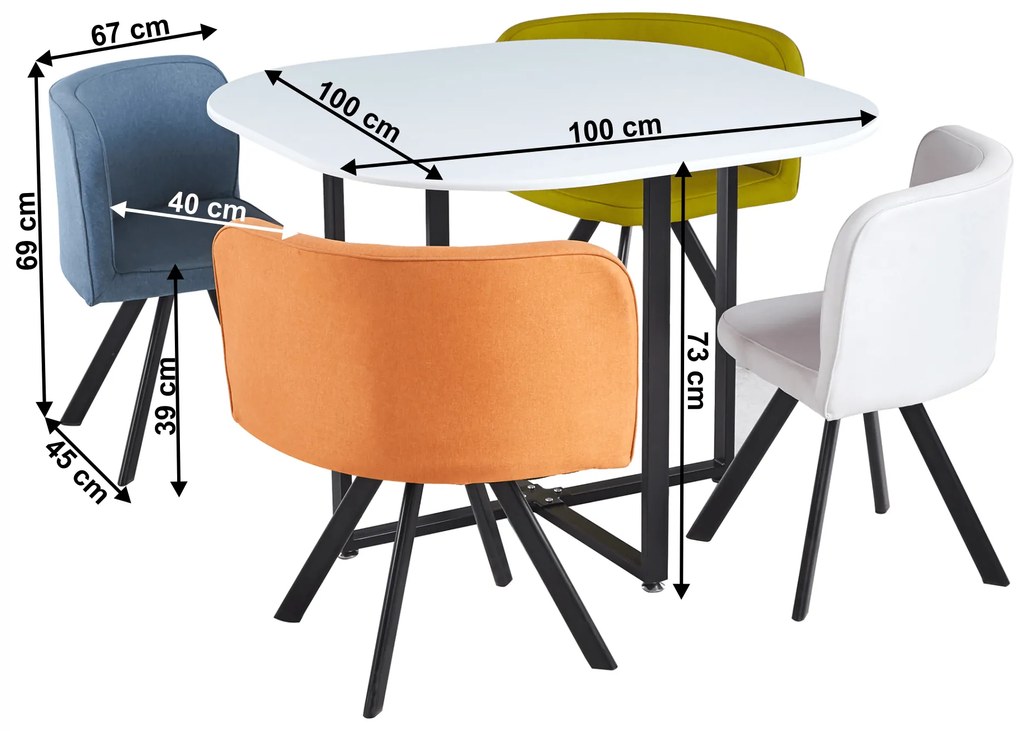 Set sufragerie 4+1 Brianite (multicolor). 1065324