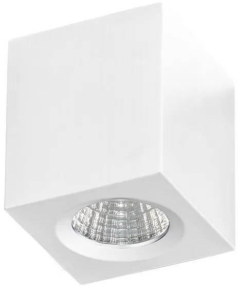 Mini Spot LED aplicat tavan/plafon NANO SQUARE alb