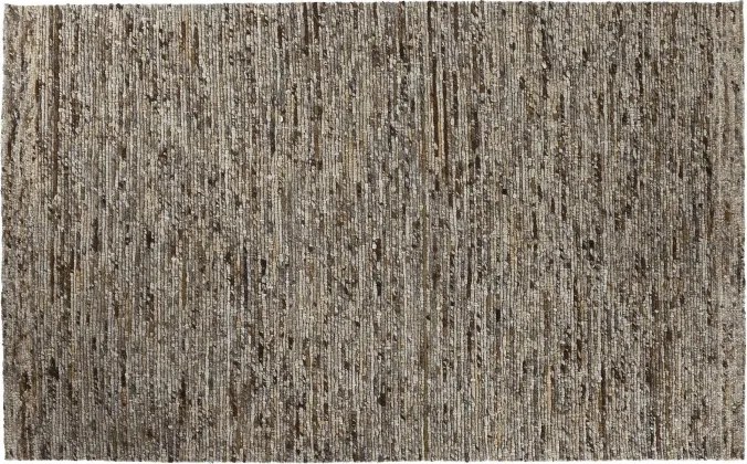 Covor din lână și bumbac țesut manual, antiderapant, maro natural, 200 x 300 cm, 2170 GSM, „Wool Cotton Carpet"