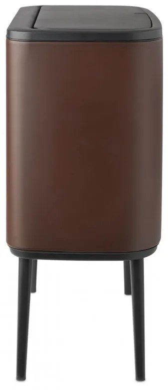 Cos pentru gunoi colectare selectiva Brabantia Bo Touch 1005548, 11+23 L, Deschidere lina si silentioasa, Deschidere mare, Maro