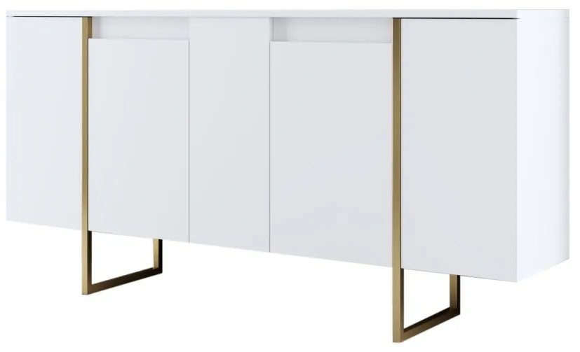 Set mobila sufragerie Luxe Alb 160x35x80 cm