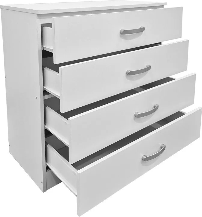 Dulap cu sertare, Athos, Alb, 80x40x79 cm