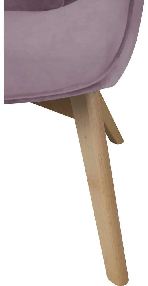 Fotoliu mov lavandă cu tapițerie din catifea Niko – Ropez