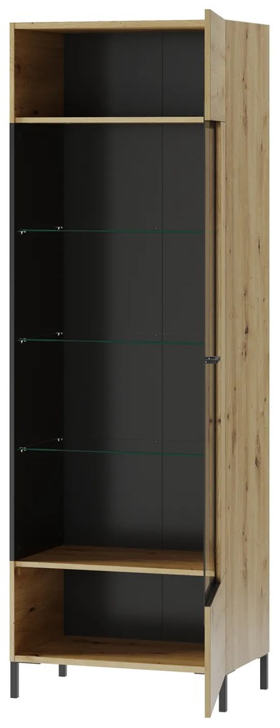 Vitrină Lorren 10 (stejar artisan + negru mat). 1068164