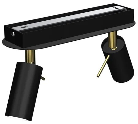 Spot PRESTON 2xGU10/40W/230V negru/auriu