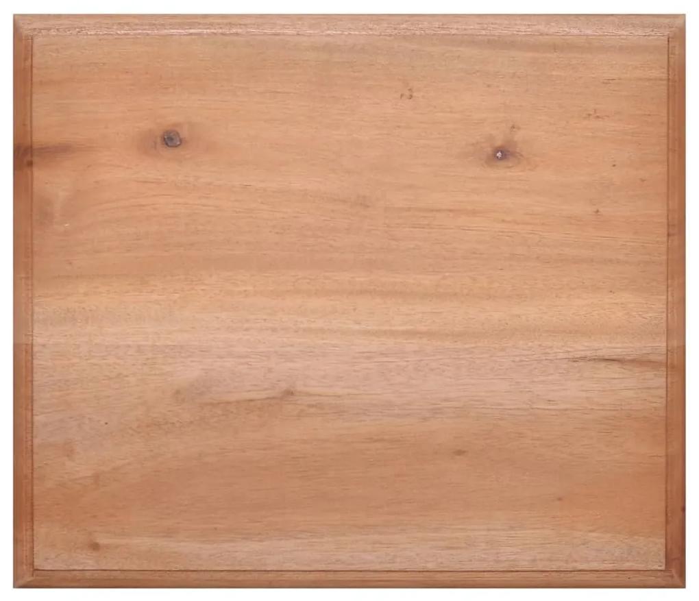 Masa noptiera, 35 x 30 x 60 cm, lemn masiv de mahon 1, Maro