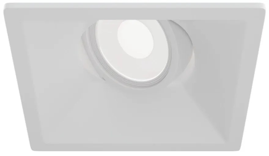 Spot incastrabil design tehnic Dot alb 9x9cm