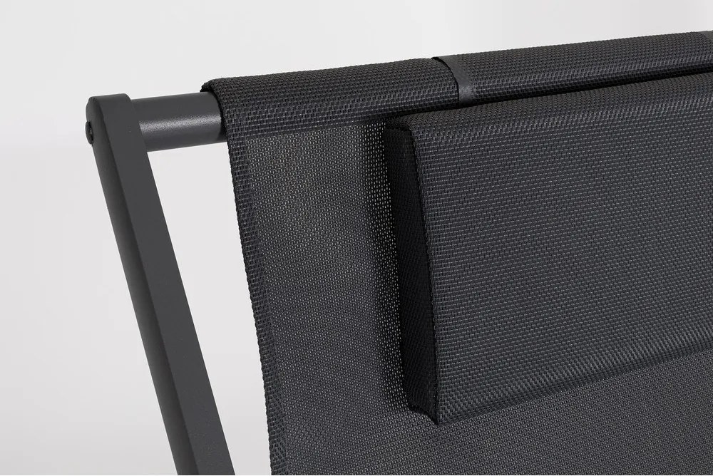 Șezlong de grădină gri antracit din metal Taylor – Bizzotto