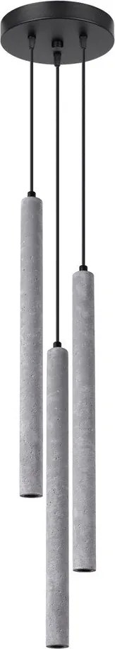 Lustră gri din beton ø 19,5 cm Fideus – Sollux