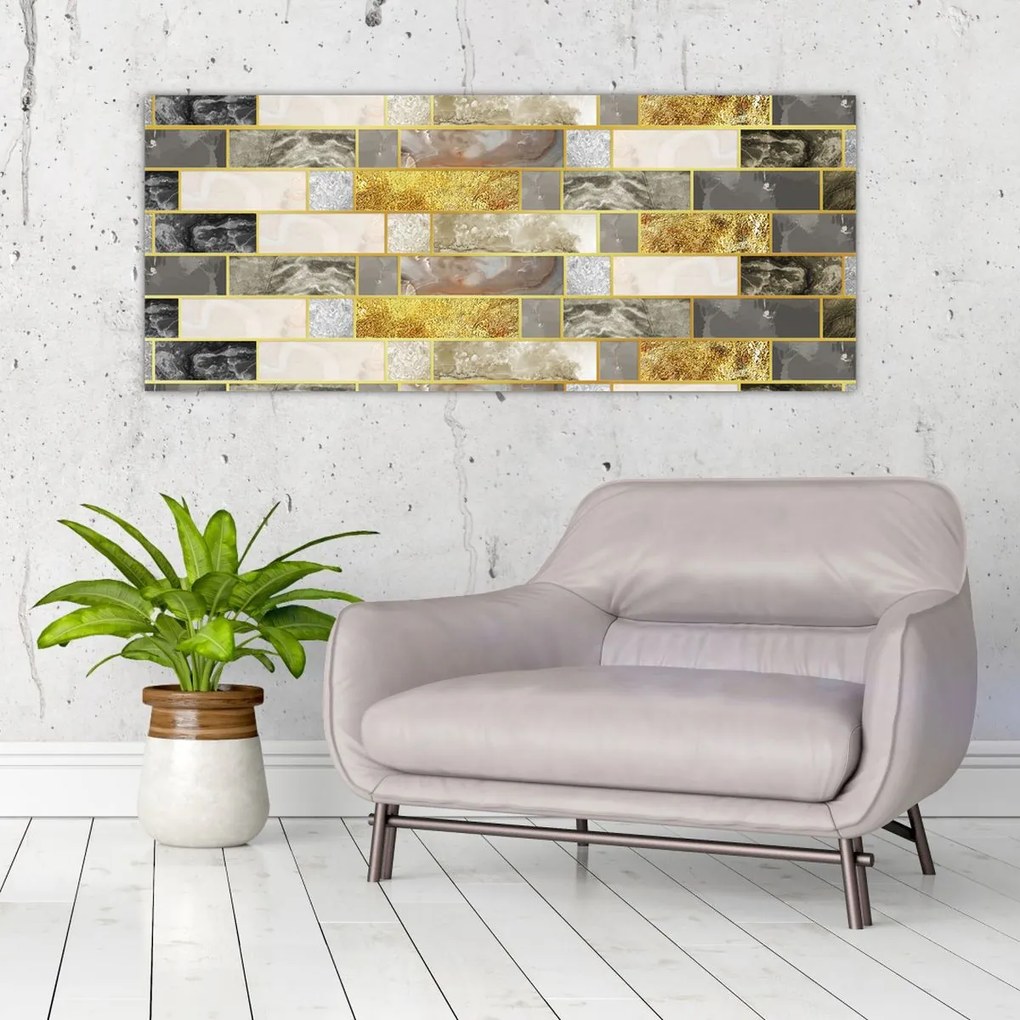 Tablou - Decor cu texturi (120x50 cm)