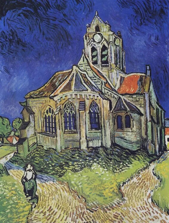 Reproducere The Church at Auvers-sur-Oise, 1890, Vincent van Gogh