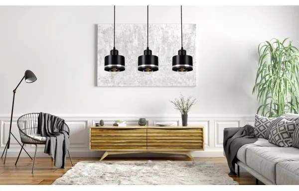 Lustră pe cablu BODO SILVER 3xE27/60W/230V