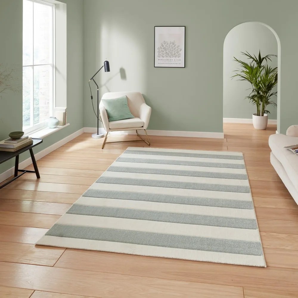 Covor verde mentă 80x150 cm Cove Stripe – Catherine Lansfield