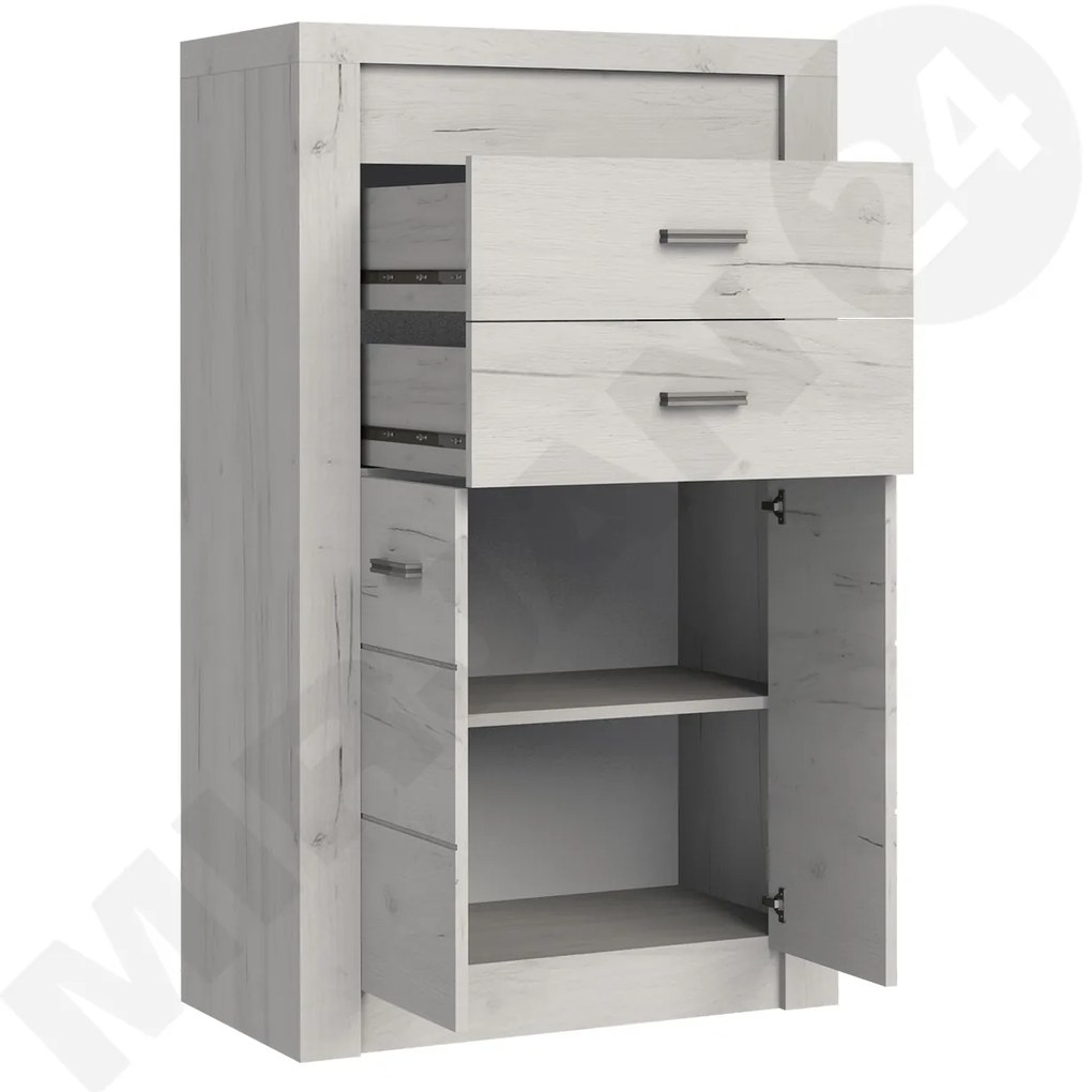 Comodă Nadenas N6 (Arin deschis) (cu iluminat LED). 1103659