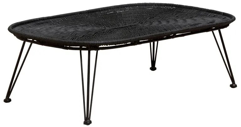 Masuta de cafea neagra din rattan," Senzu"