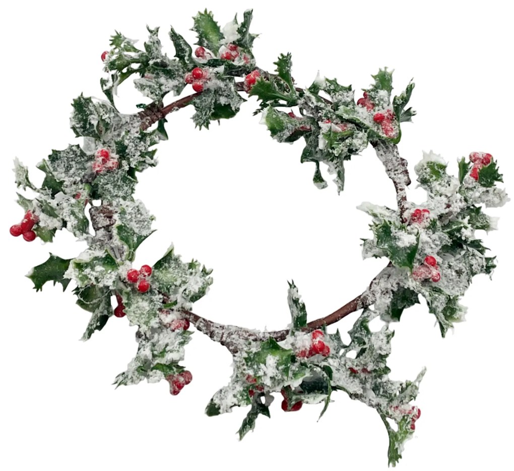 Coronita Craciun cu frunze ilex ninse LEXY, 12cm
