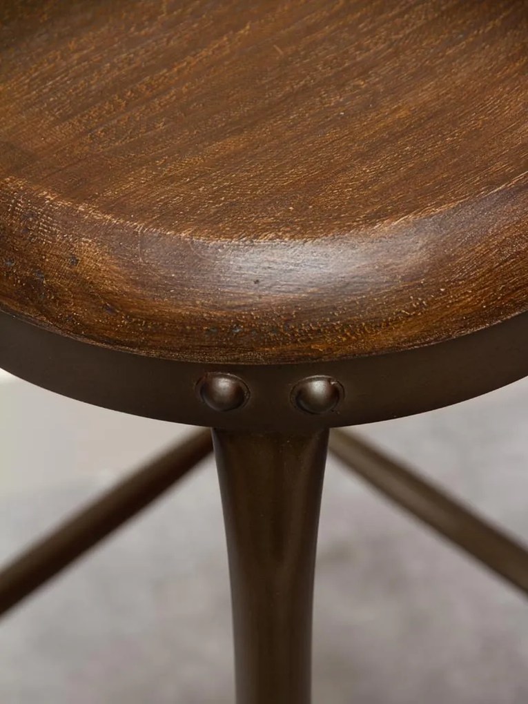Scaun dining maro din lemn de pin, Atelier