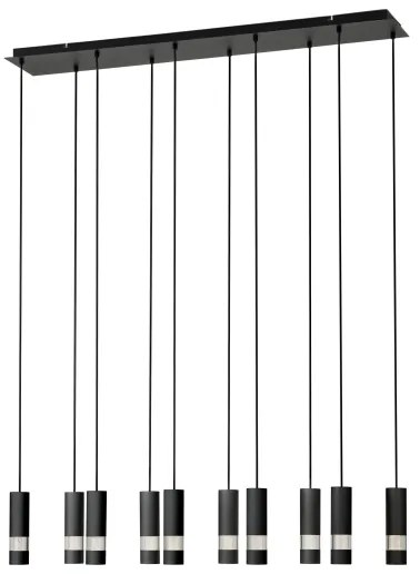 Lustră LED pe cablu BERNABETA 10xGU10/4,6W/230V neagră Eglo 39707