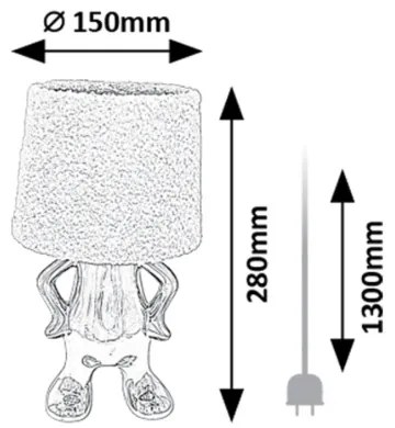 Lampă de masă Rabalux 74215 SMURFY 1xE14/40W/230V auriu