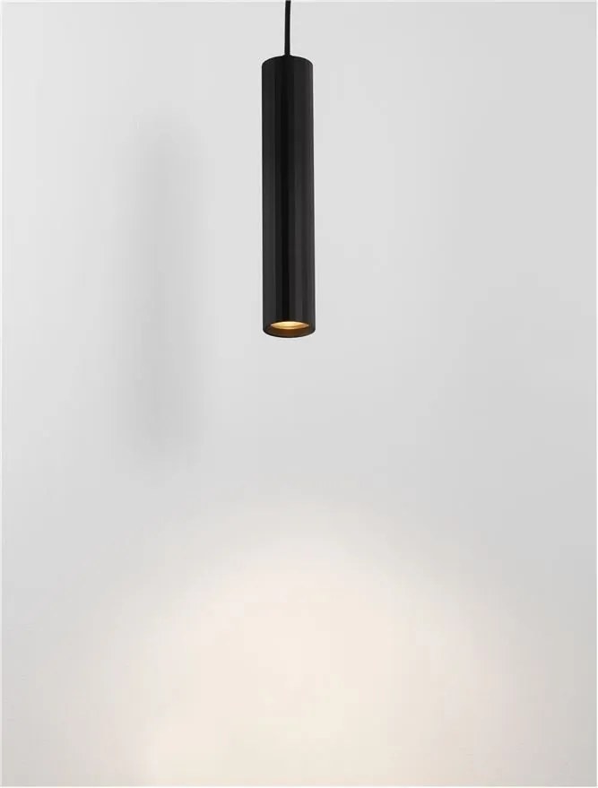 Pendul tubular design modern minimalist SEAWAVE, negru