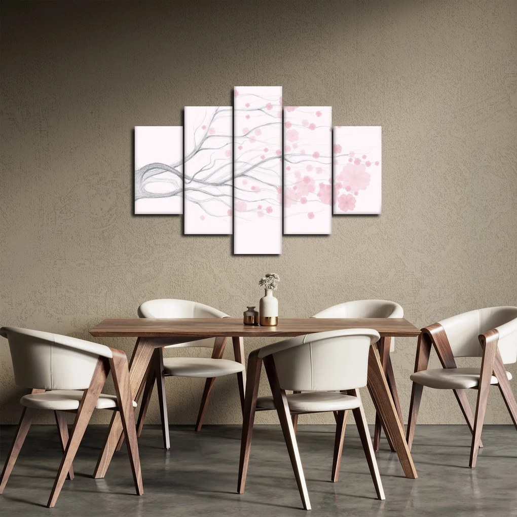 Tablou - Flori roz (150x105 cm)