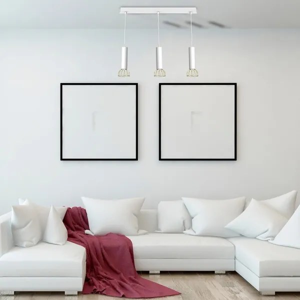 Lustră pe cablu DANTE 3xGU10/25W/230V alb/aurie