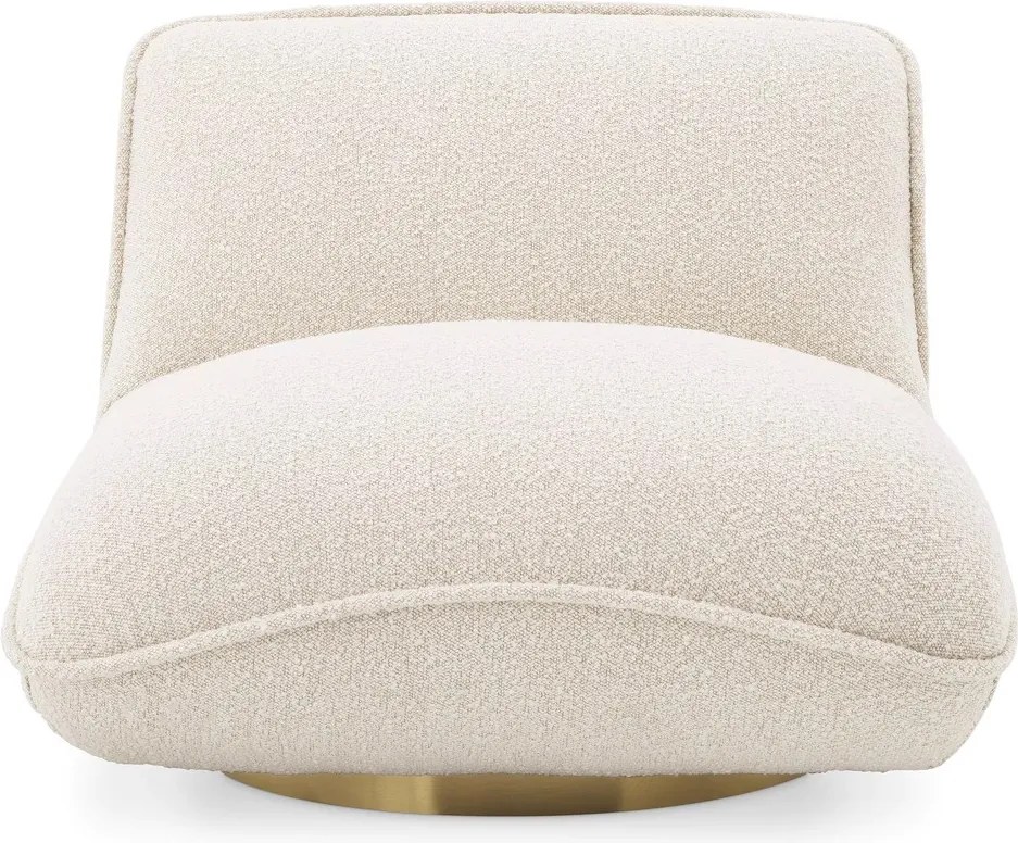 Fotoliu pivotant elegant design LUX Relax, boucle crem 115729 HZ