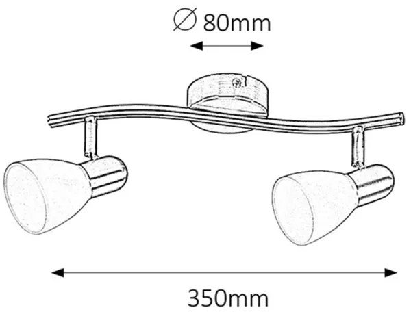 Rabalux 6302 - Lampa spot SOMA 2xE14/40W/230V