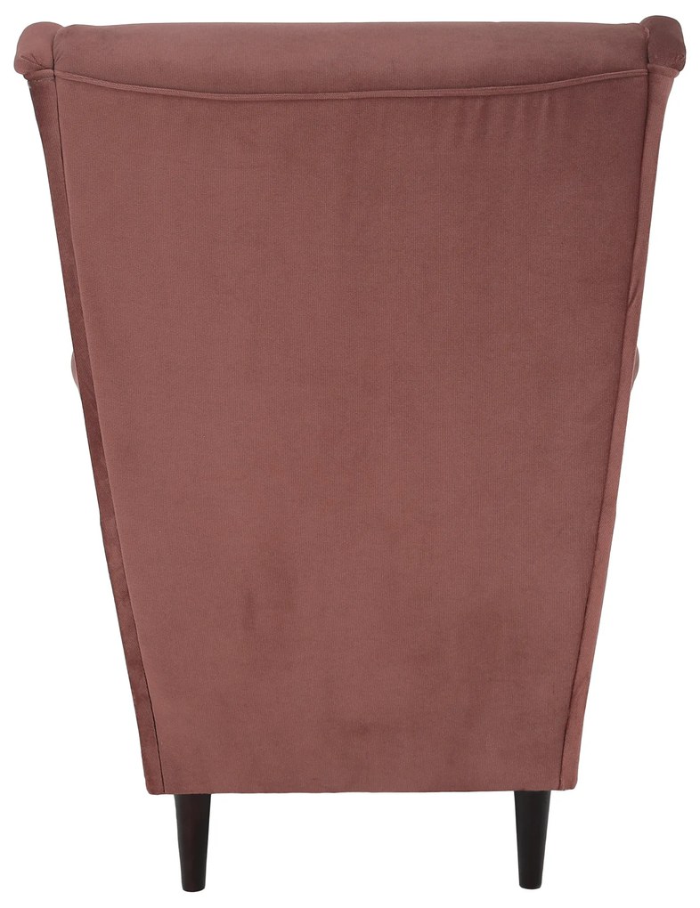 Fotoliu tesatura Culoare roz vintage/nuc, RUFINO NEW