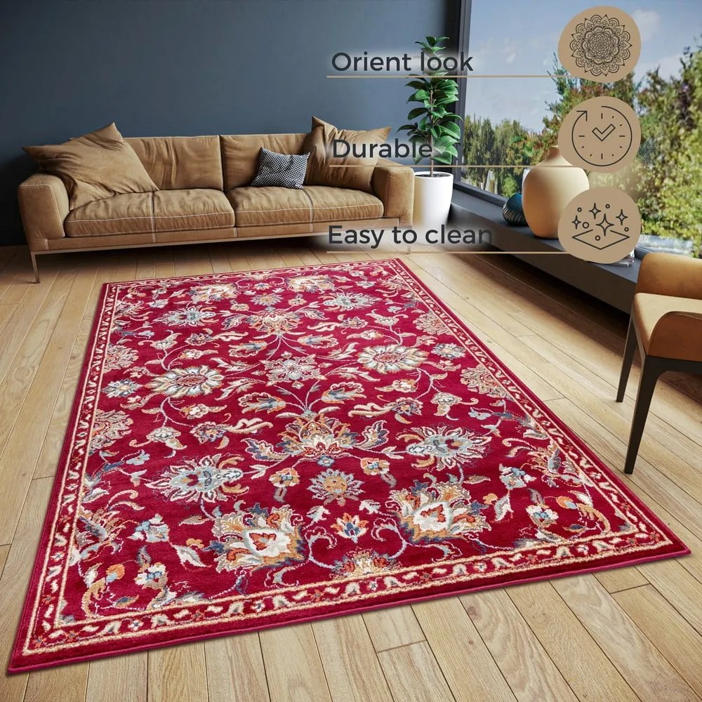 Covor roșu 200x280 cm Orient Caracci – Hanse Home