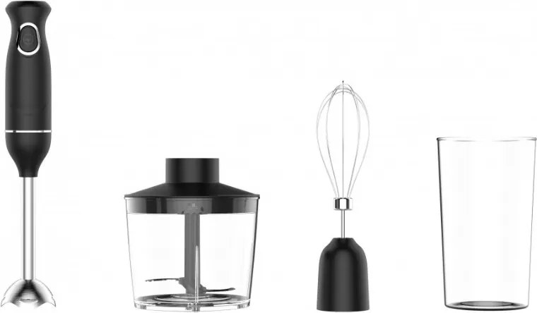 Set blender manual, tocator, mixer 3in1 Oliver Voltz OV51112PSC, 400 W, 0,7 l, Negru