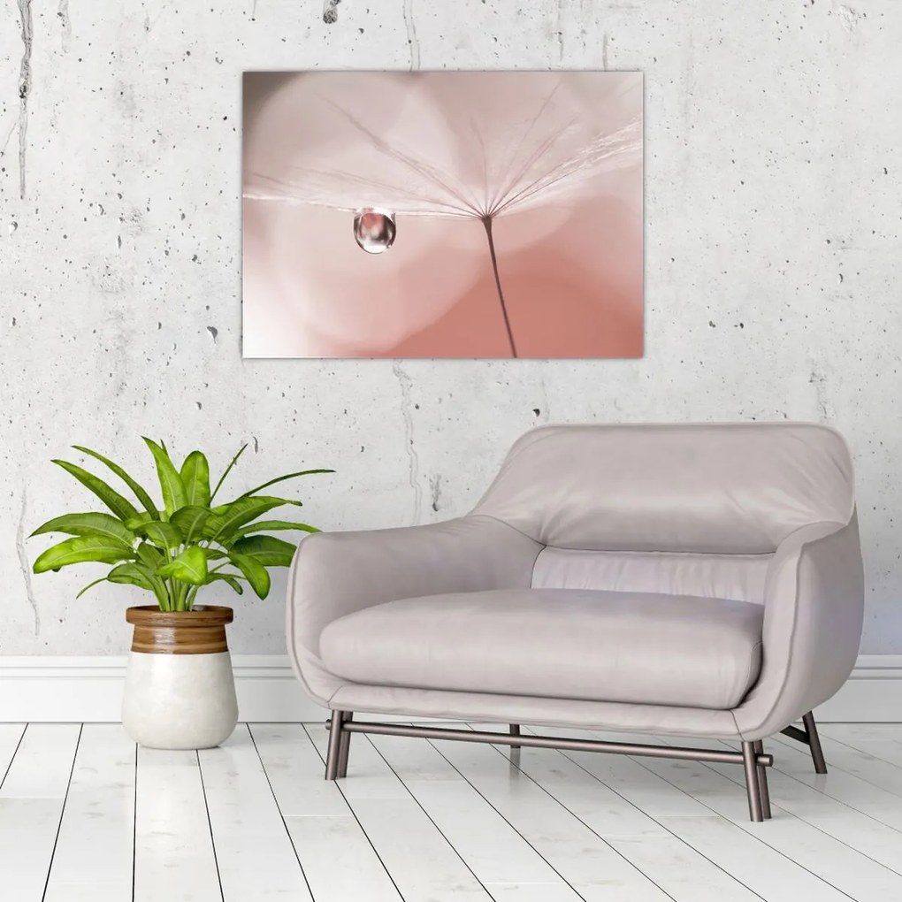 Tablou pe sticlă - O picătură de rouă (70x50 cm)