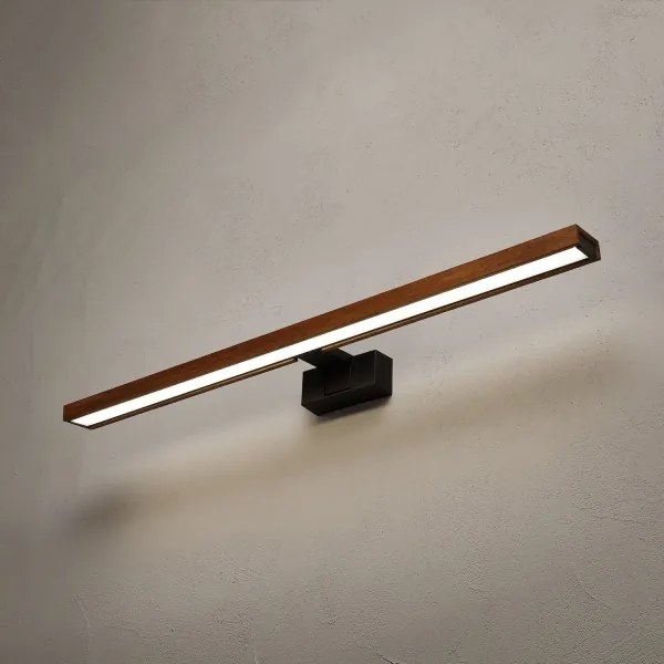 Brilagi-LED Iluminare pentru oglindă de baie WOODY MIRROR 3 în 1 LED/15W/230V 80 cm IP44 negru/stejar