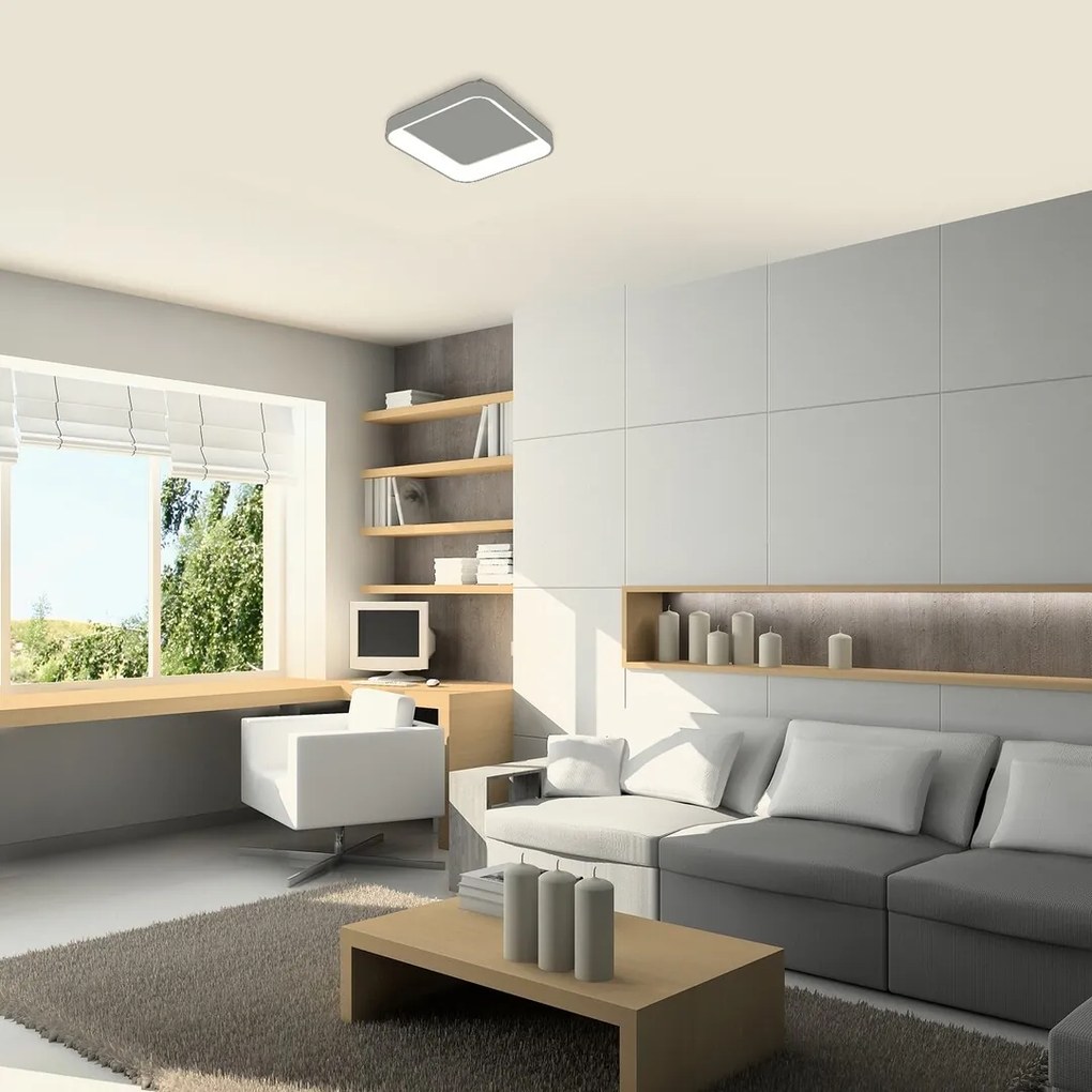 Plafoniera LED cu telecomanda design modern Adeline, 45x45cm 3926 RX