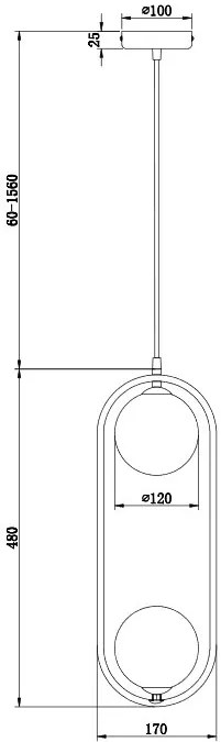 Pendul design circular RING alama MYMOD013PL-02BS