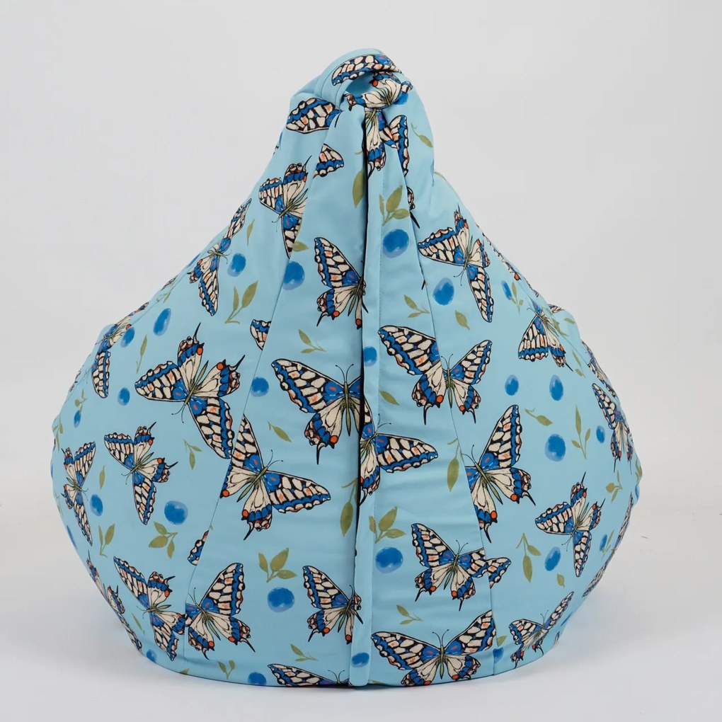 Fotoliu puf copii, Nirvana Light Pufrelax, Material impermeabil, Mariposa