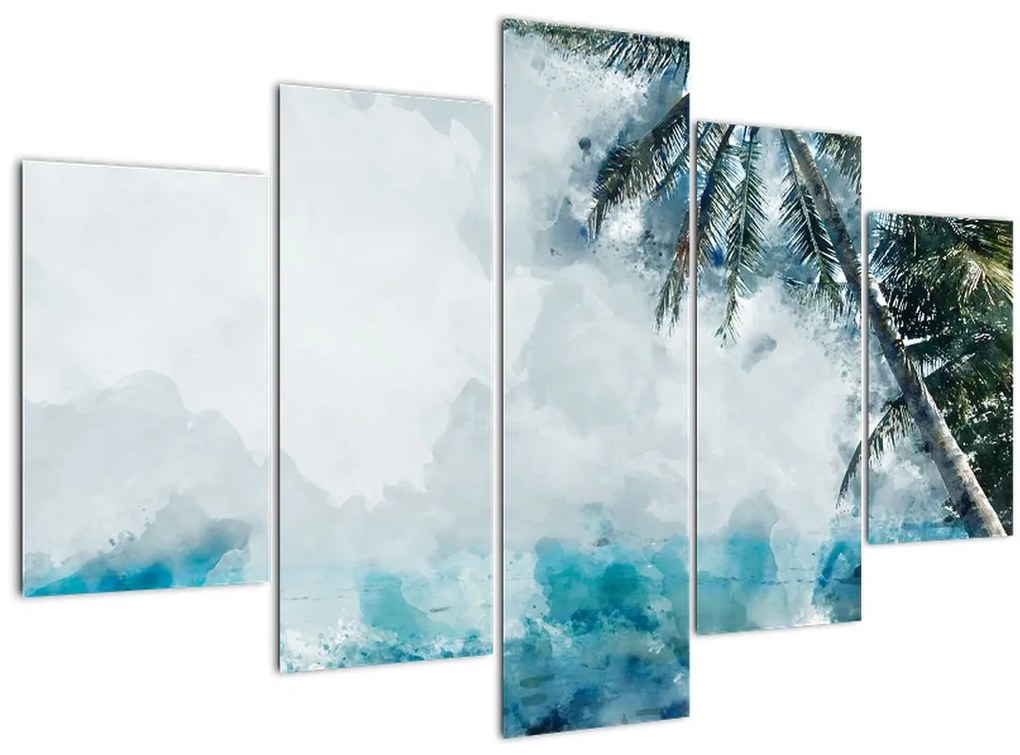 Tablou - Palmier lângă mare (150x105 cm)